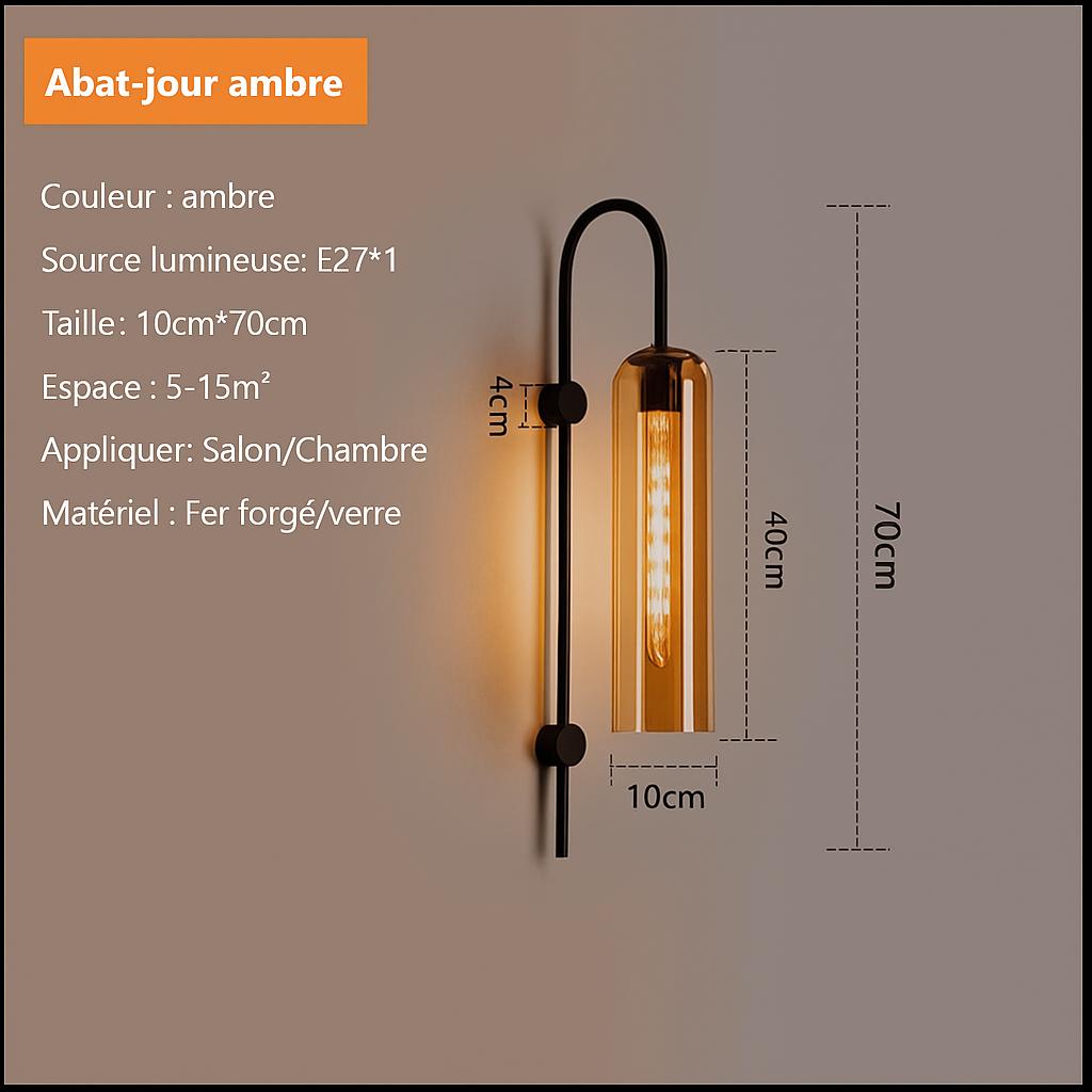 Applique murale en verre – Design nordique luxe