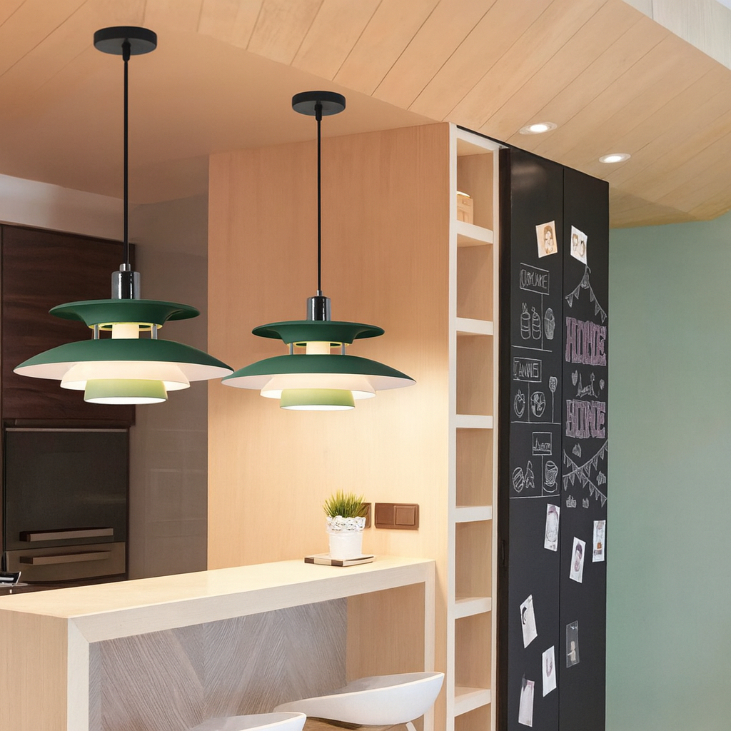 Suspension danoise UFO métal coloré