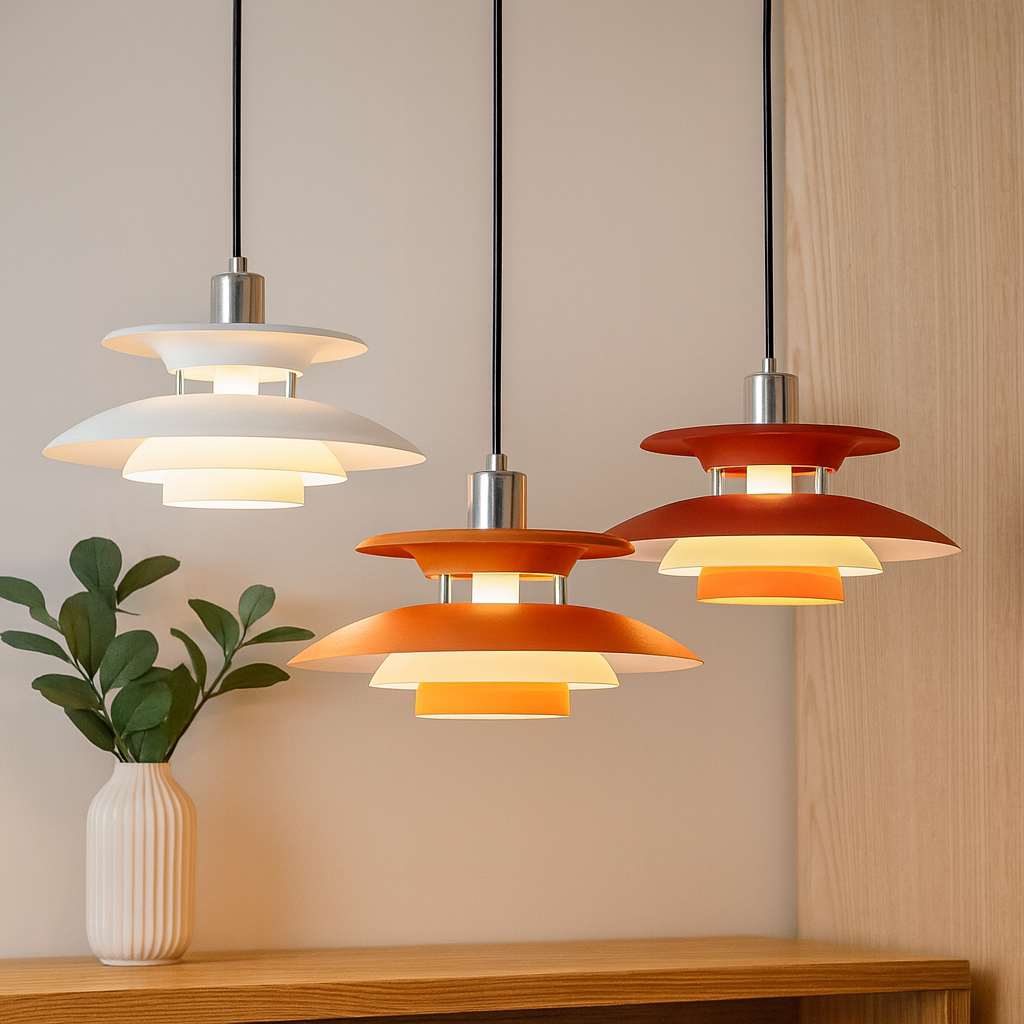 Suspension danoise UFO métal coloré