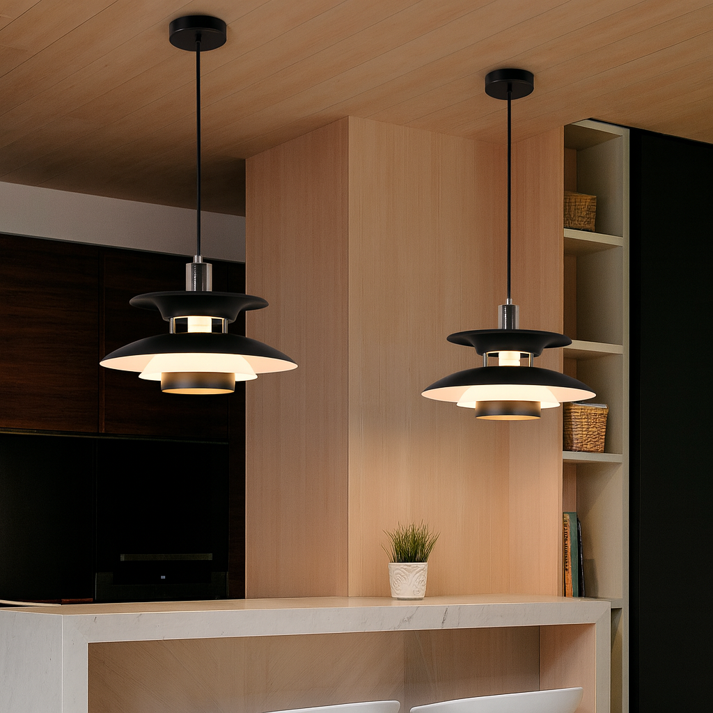 Suspension danoise UFO métal coloré