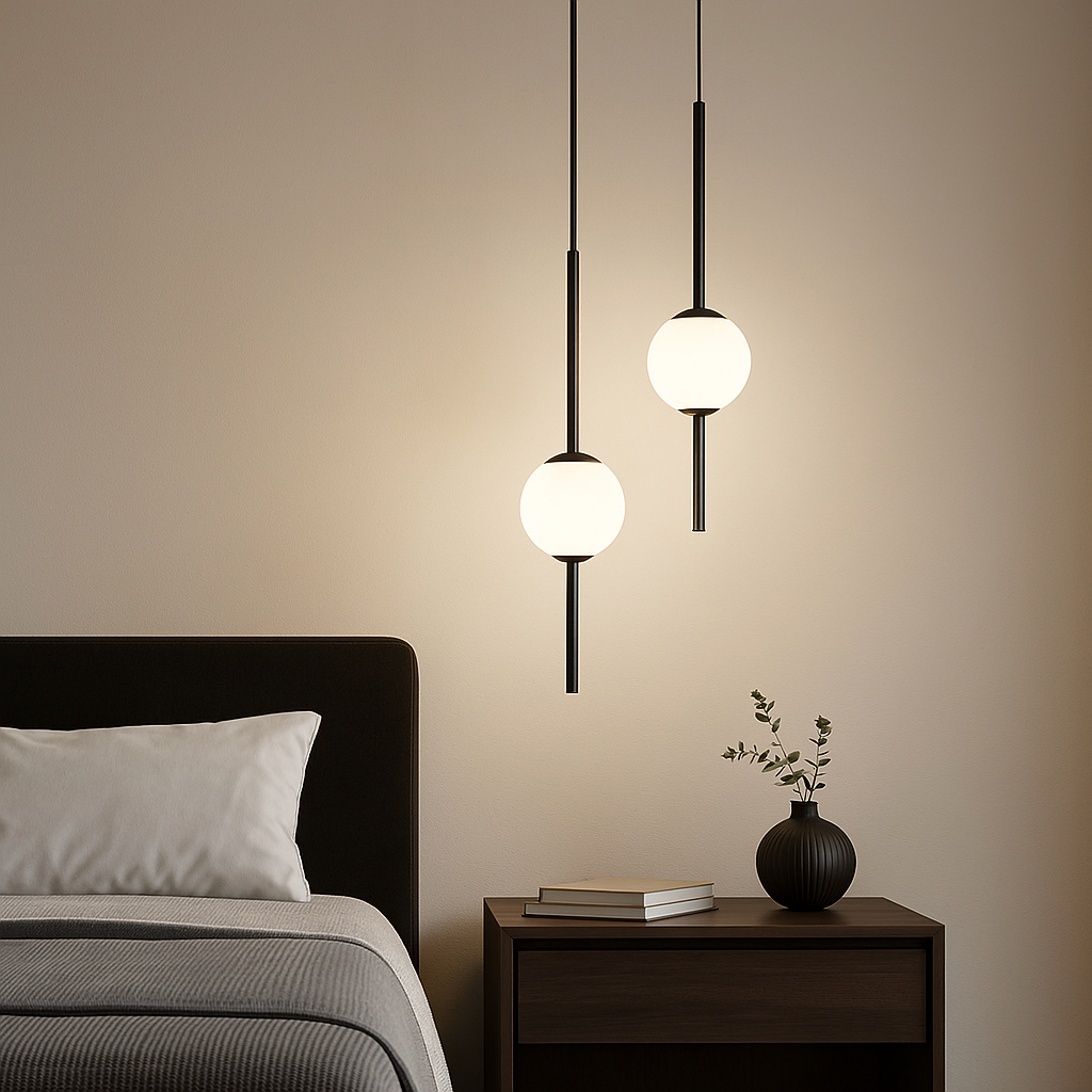 Suspension nordique boules de verre