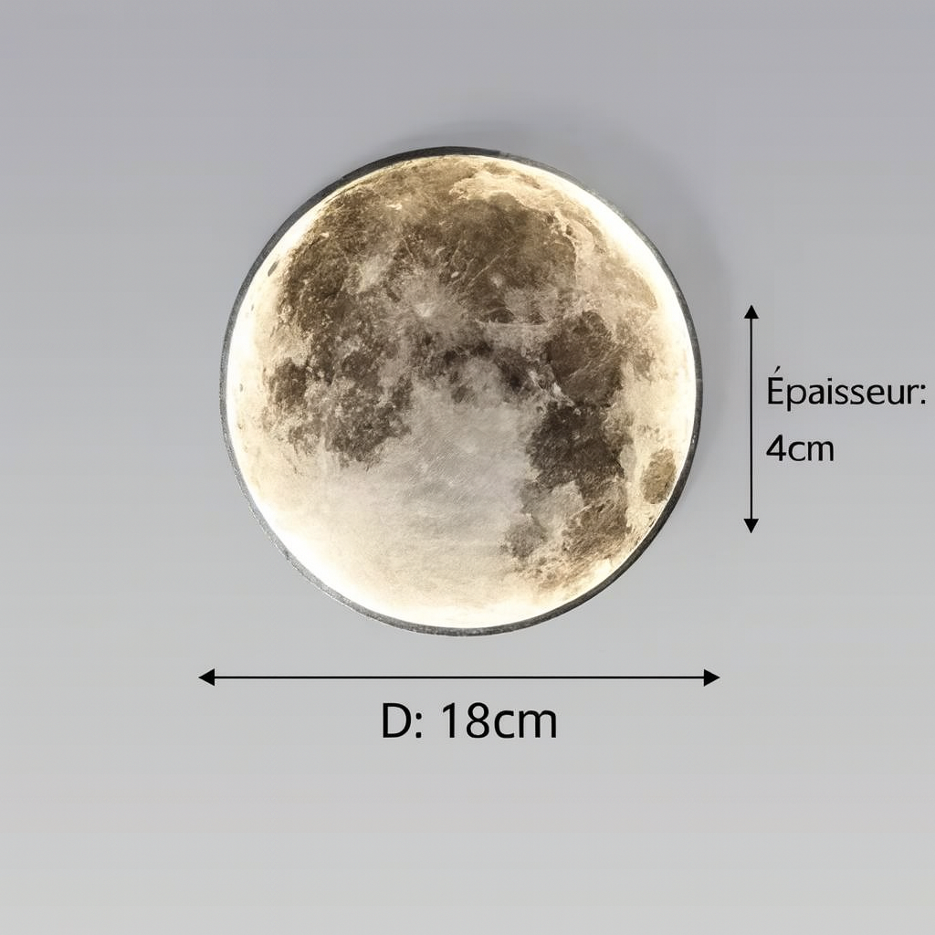 Applique murale LED lune design