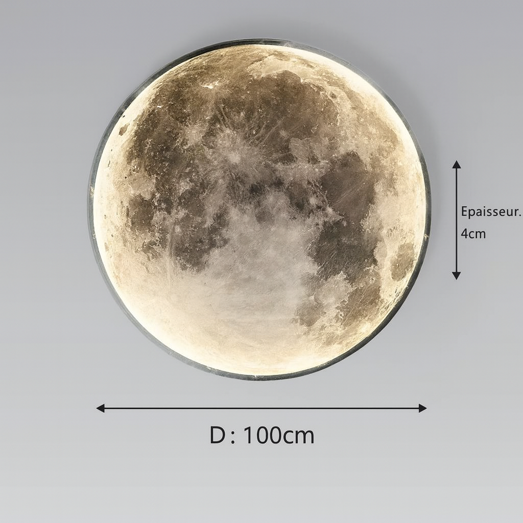 Applique murale LED lune design
