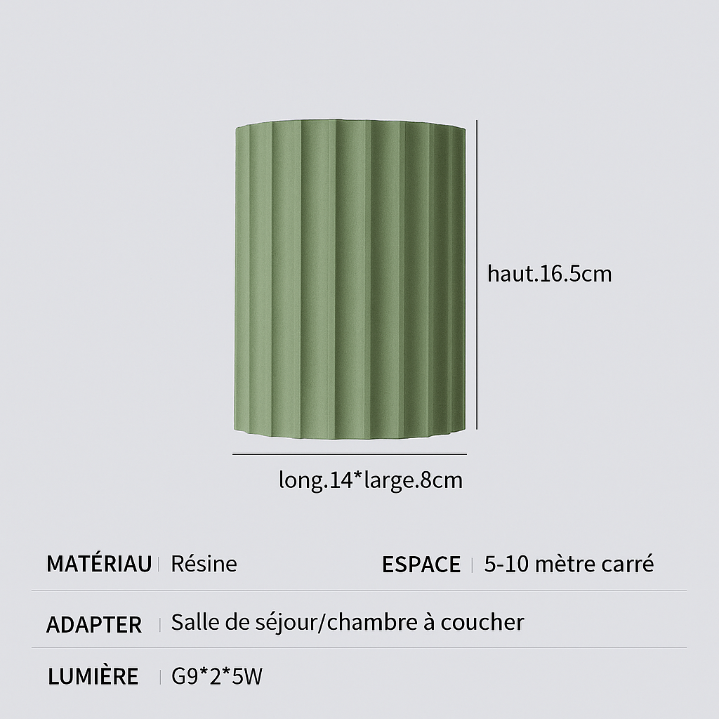 Applique murale LED nordique en résine