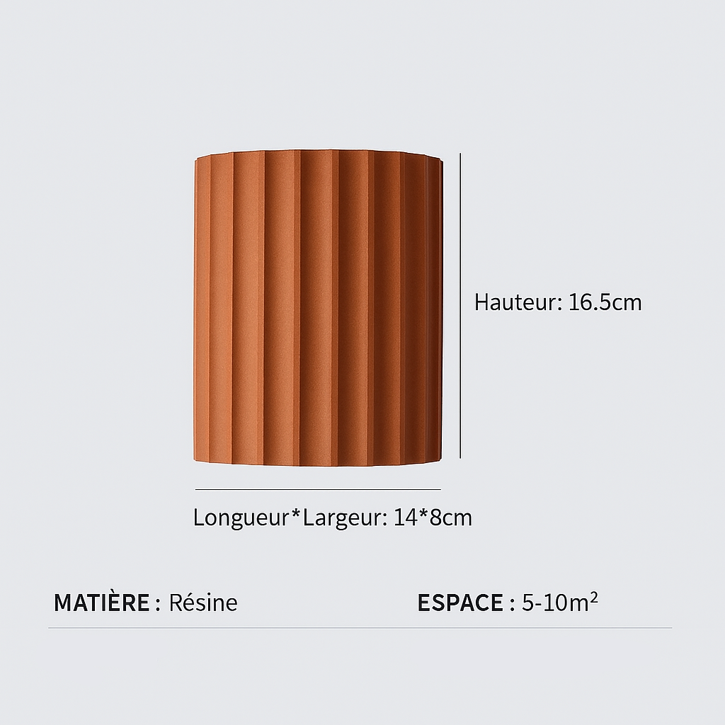 Applique murale LED nordique en résine
