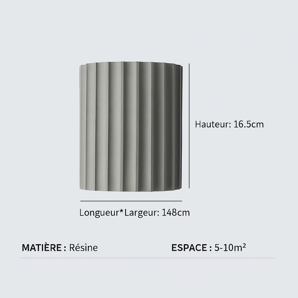 Applique murale LED nordique en résine