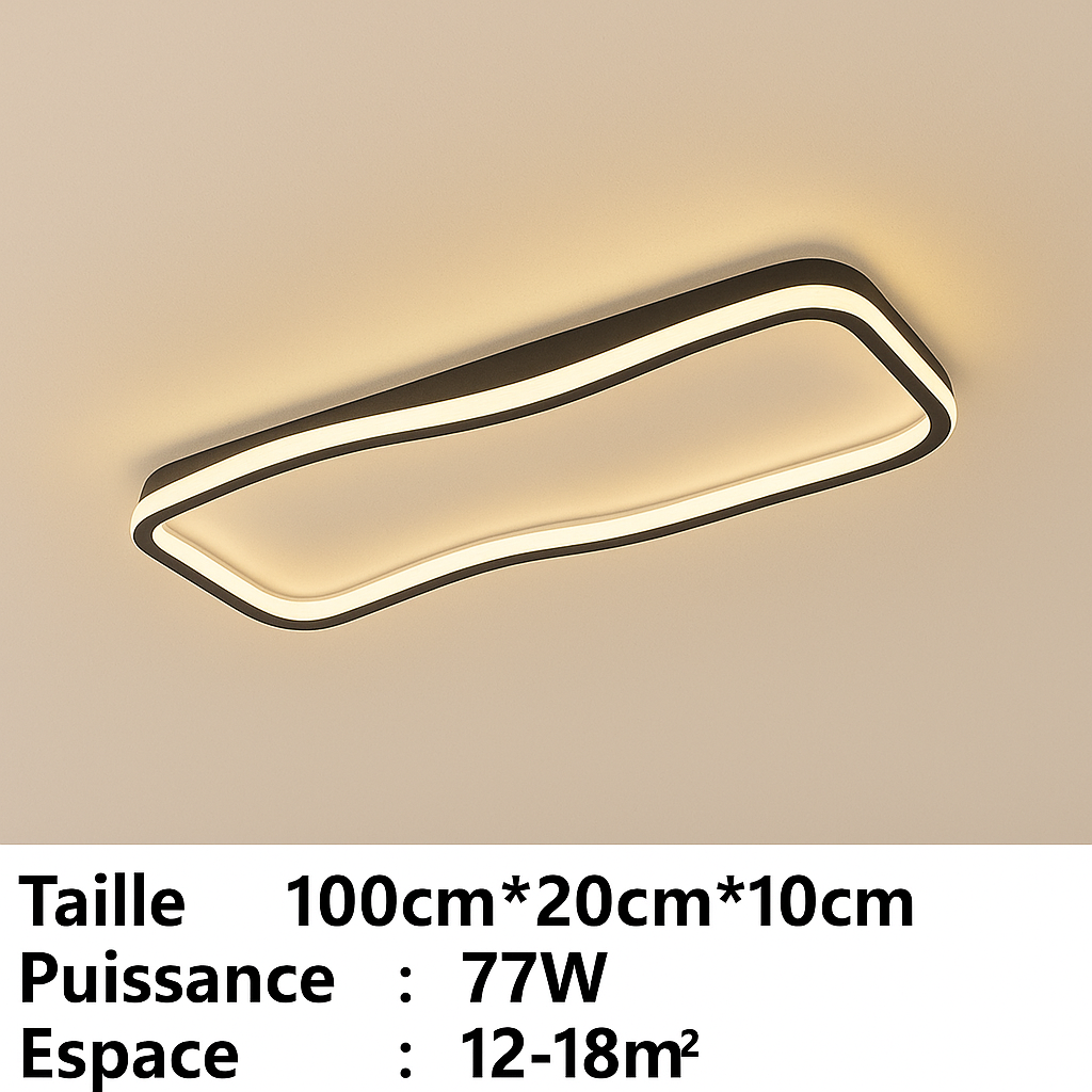 Plafonnier LED moderne ondulé