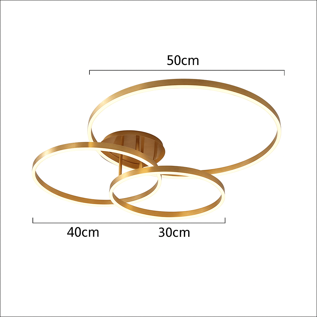 Lustre LED doré moderne Ocho