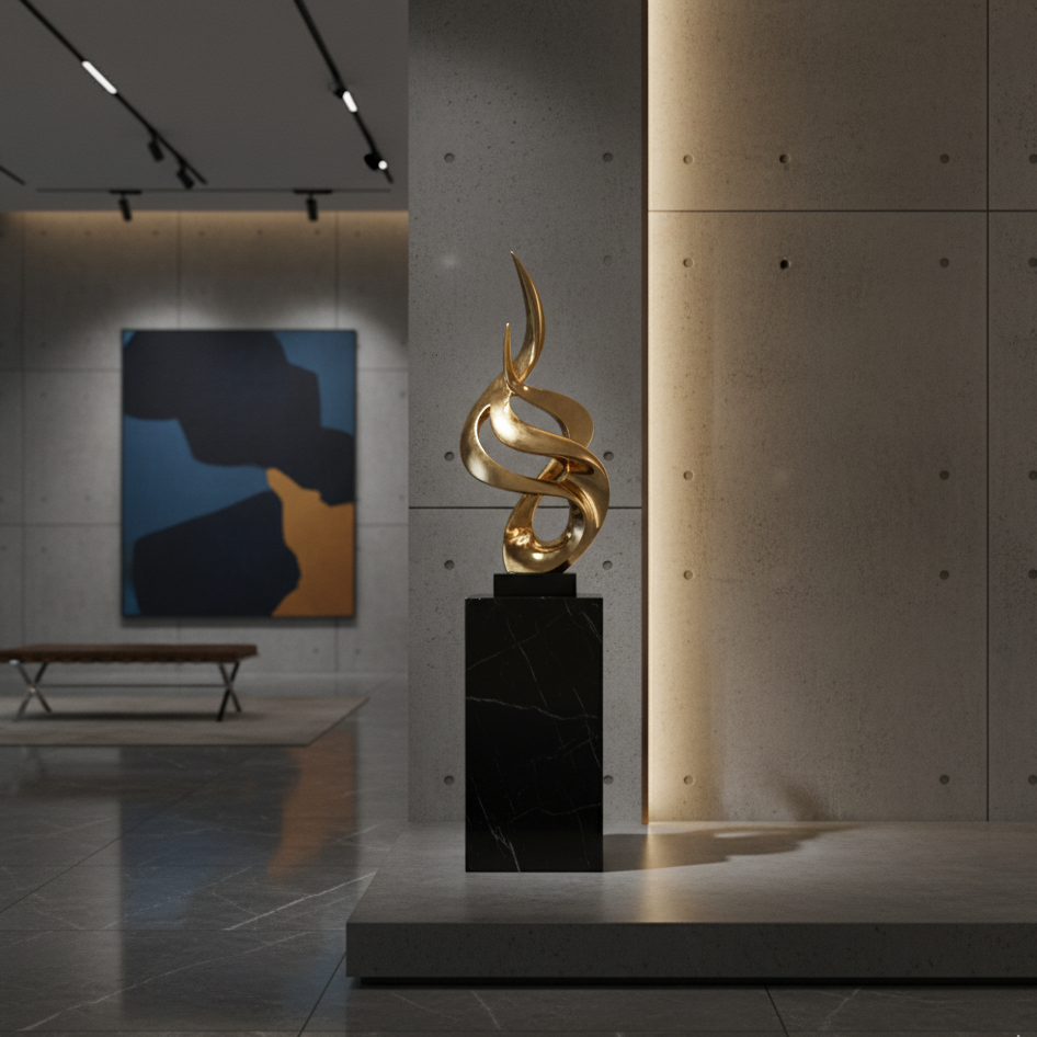 Sculpture moderne résine