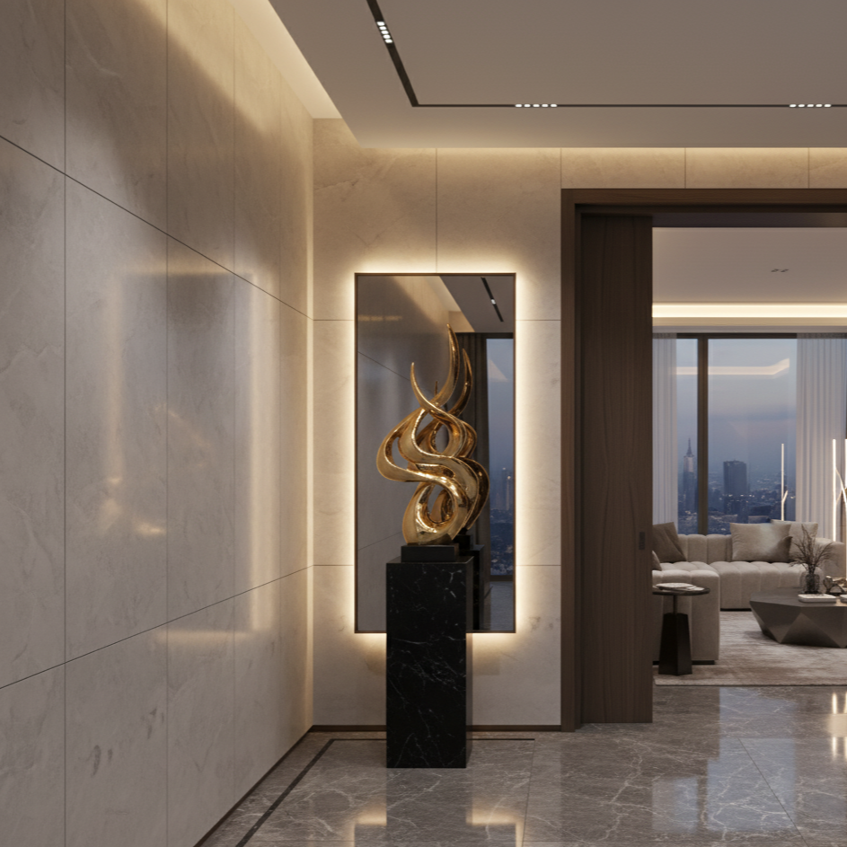 Sculpture moderne résine