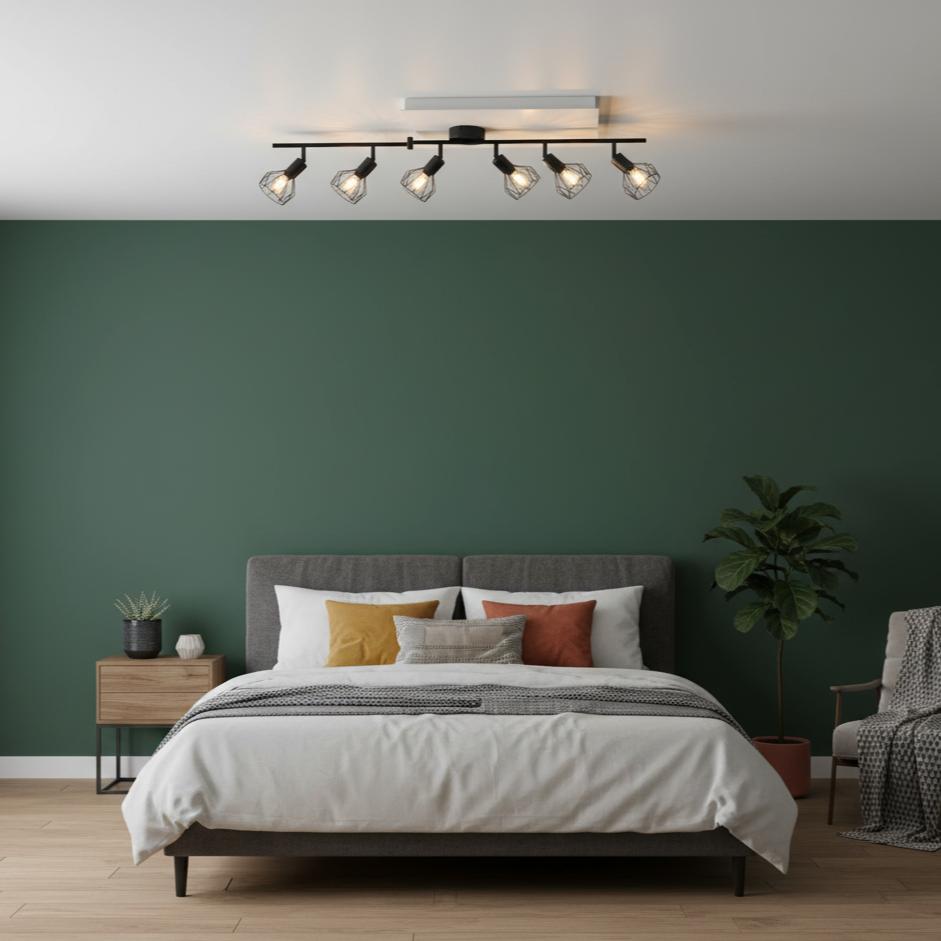 Plafonnier LED orientable noir