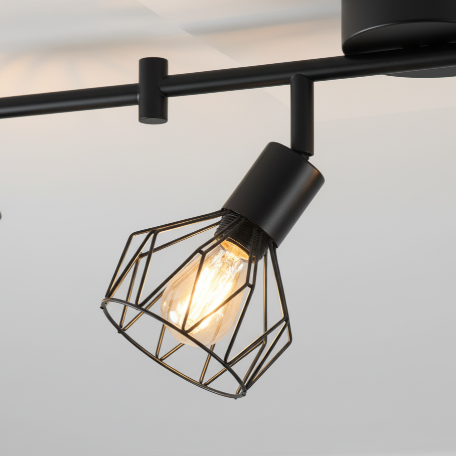 Plafonnier LED orientable noir