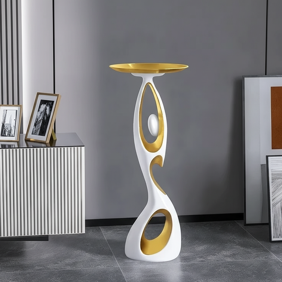 Sculpture avec lampe LED lune