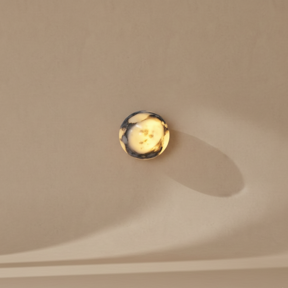 Applique murale boule en pierre naturelle