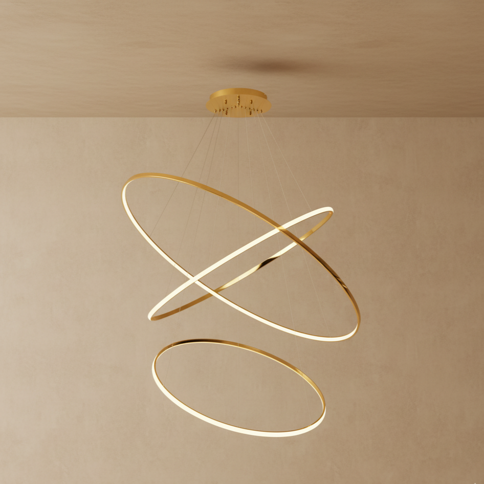 Lustre LED moderne anneaux