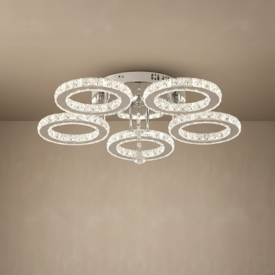 Plafonnier LED cristal moderne