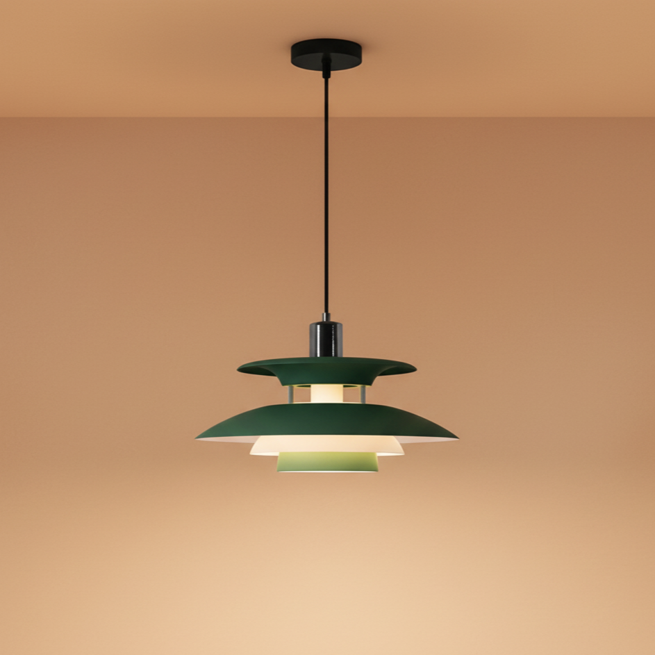 Suspension danoise UFO métal coloré