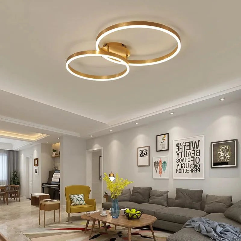 Plafonnier LED Ocho doré