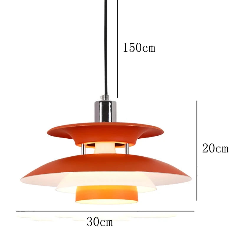 Suspension danoise UFO métal coloré