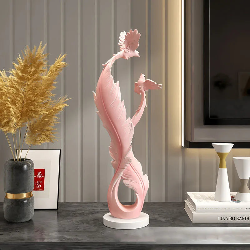 Sculpture décorative moderne en résine