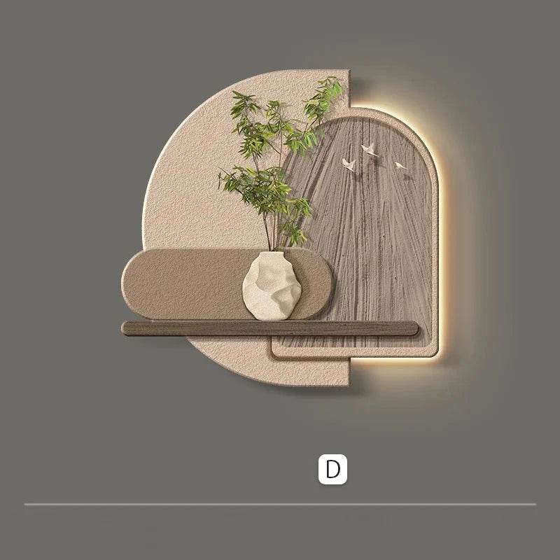 Tableau mural LED Wabi-Sabi naturel