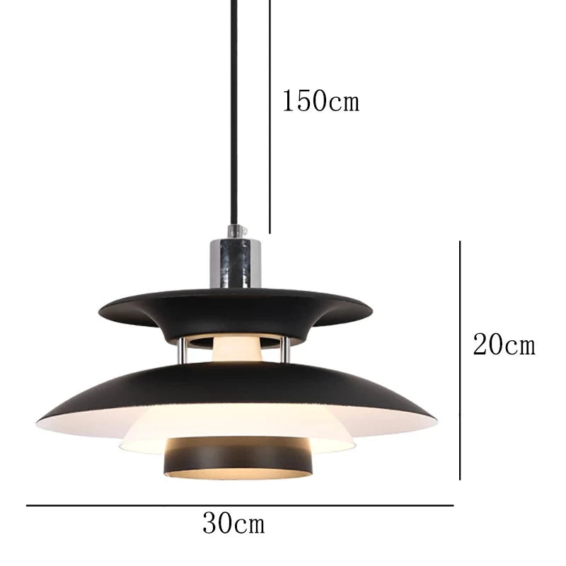 Suspension danoise UFO métal coloré