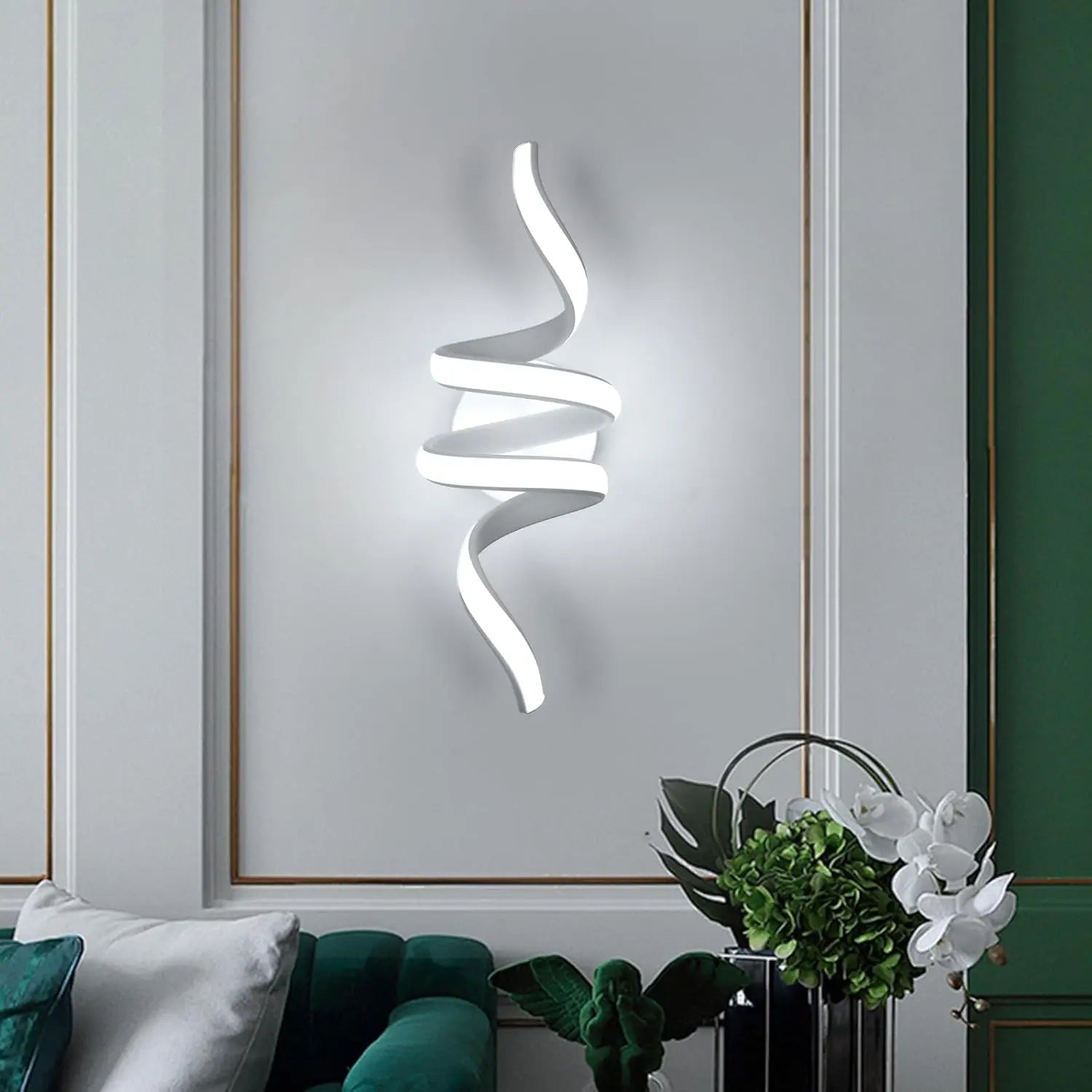 Applique murale LED spirale