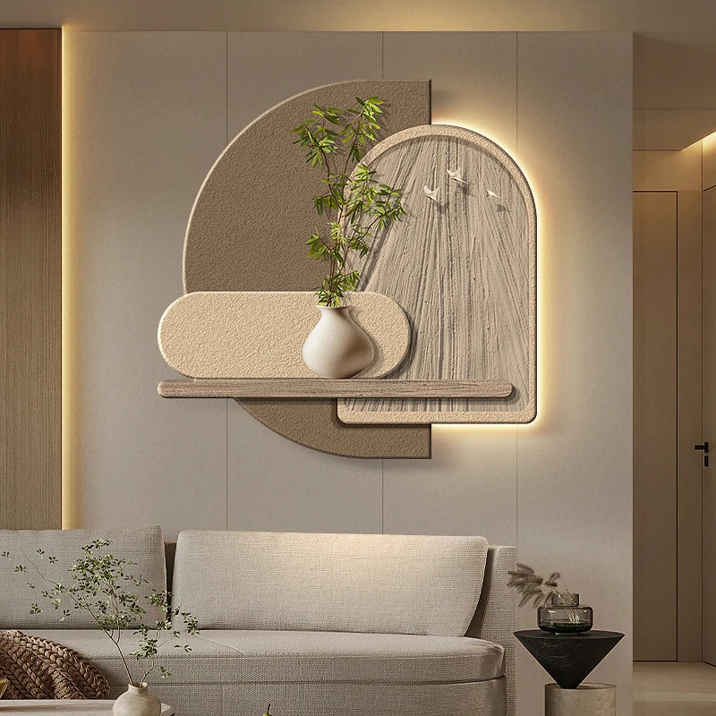 Tableau mural LED Wabi-Sabi naturel