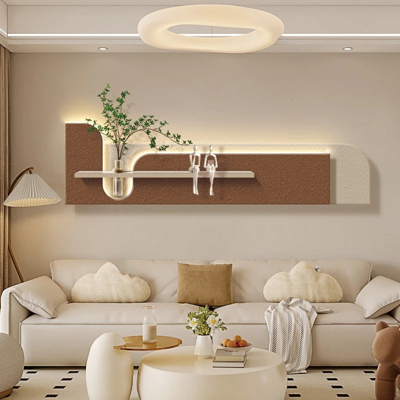 Tableau mural LED moderne végétal