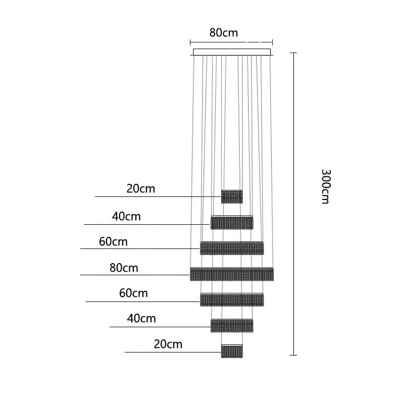 Lustre cristal LED spirale moderne