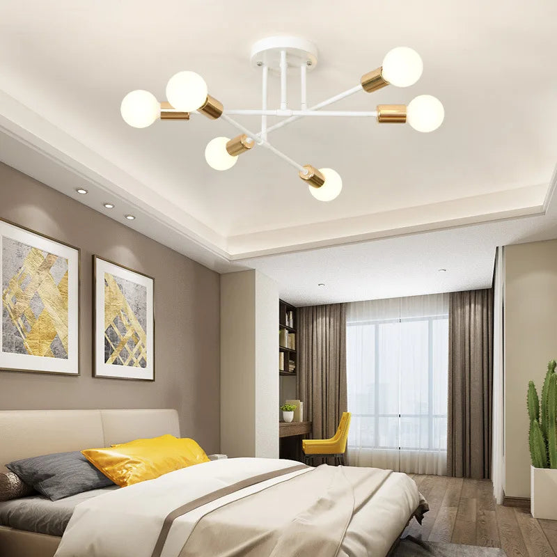 Plafonnier LED minimaliste 6 lumières