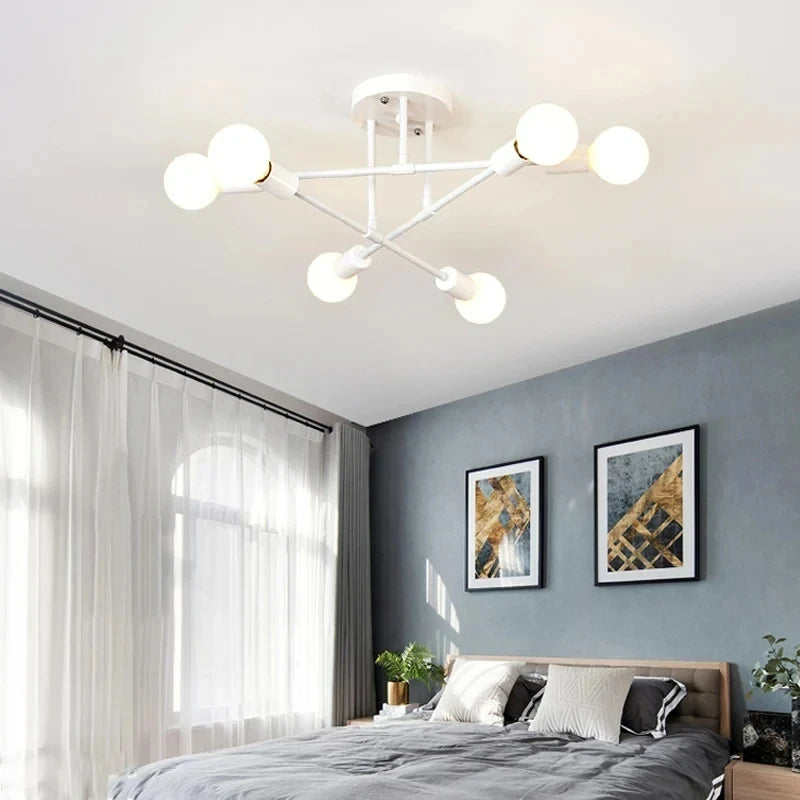Plafonnier LED minimaliste 6 lumières