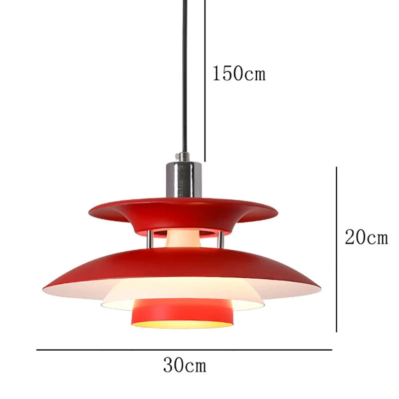 Suspension danoise UFO métal coloré