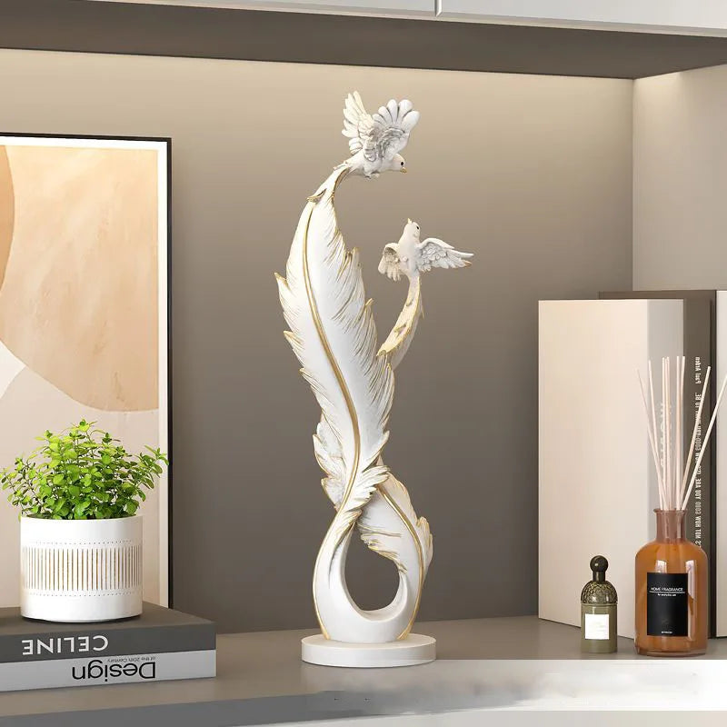 Sculpture décorative moderne en résine