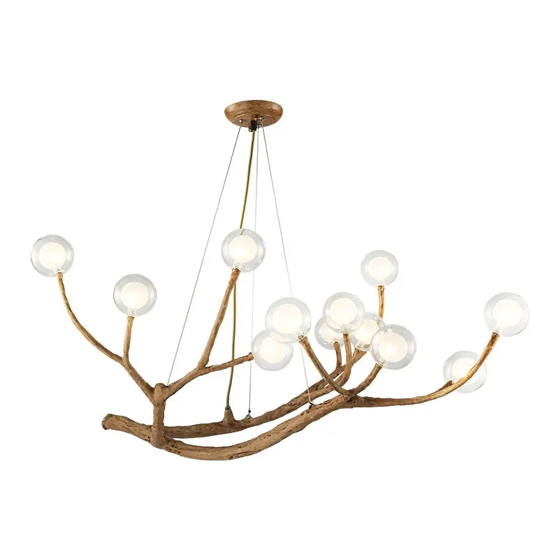Lustre design branches résine LED