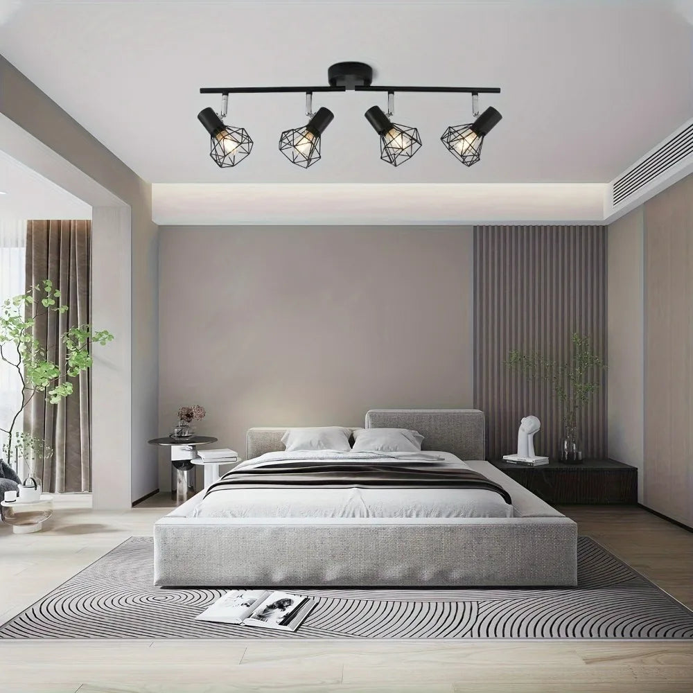 Plafonnier LED orientable noir