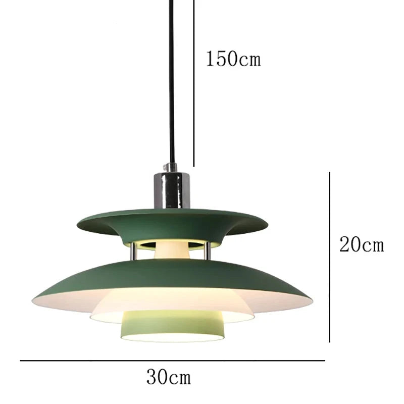 Suspension danoise UFO métal coloré