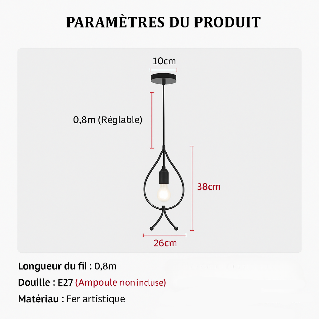 Suspension Petit homme en fer
