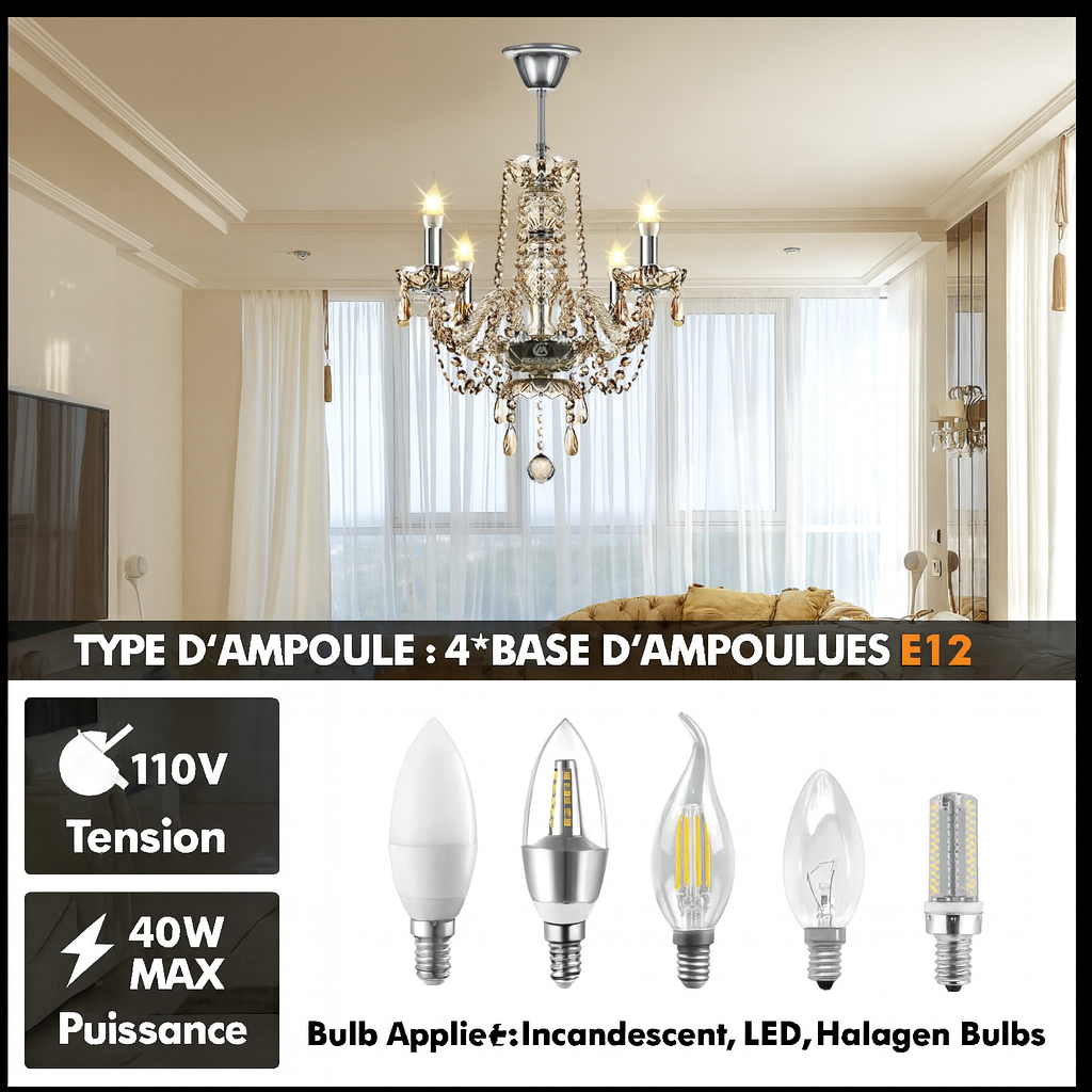 Lustre en verre – Design nordique luxe