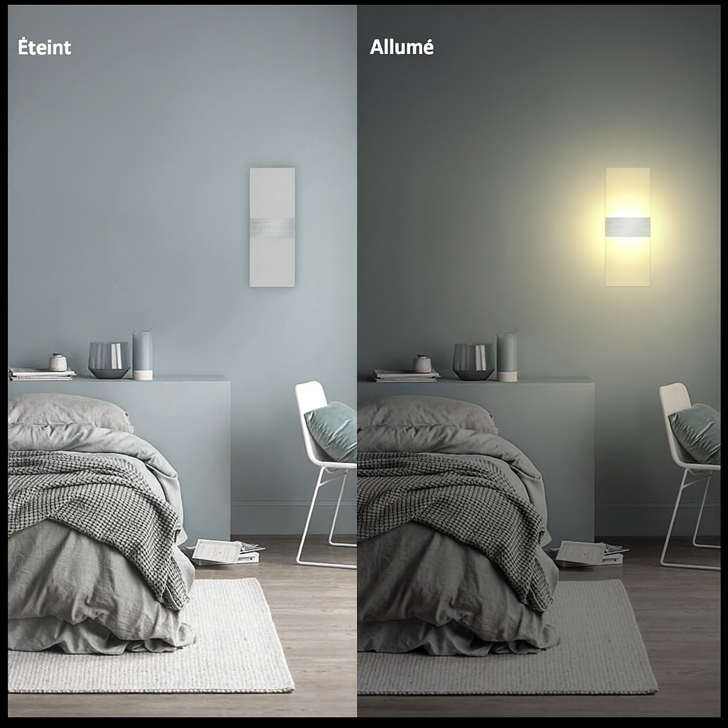 Applique murale LED aluminium moderne