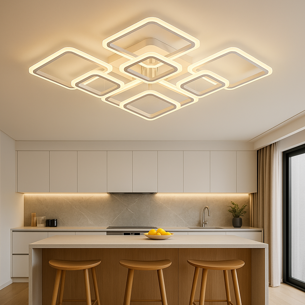 Plafonnier LED carré connecté