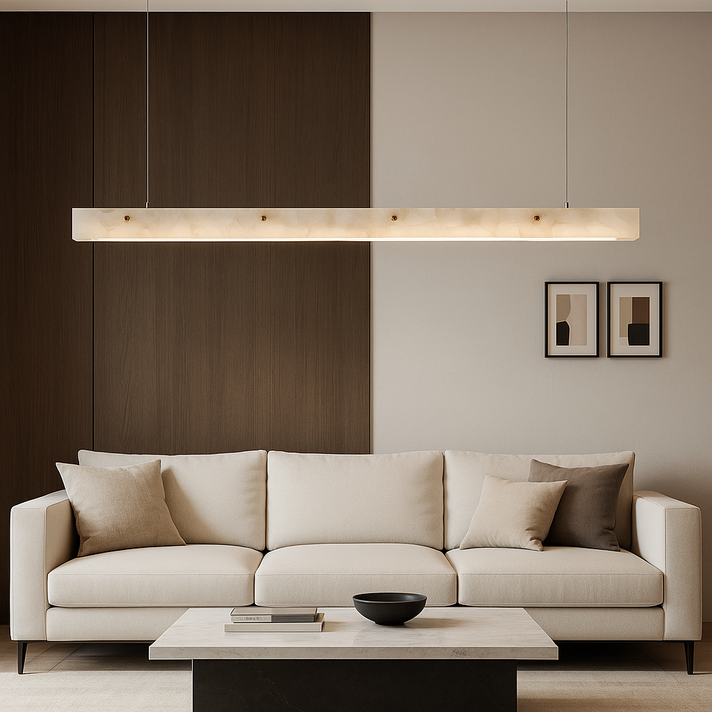 Suspension LED marbre minimaliste