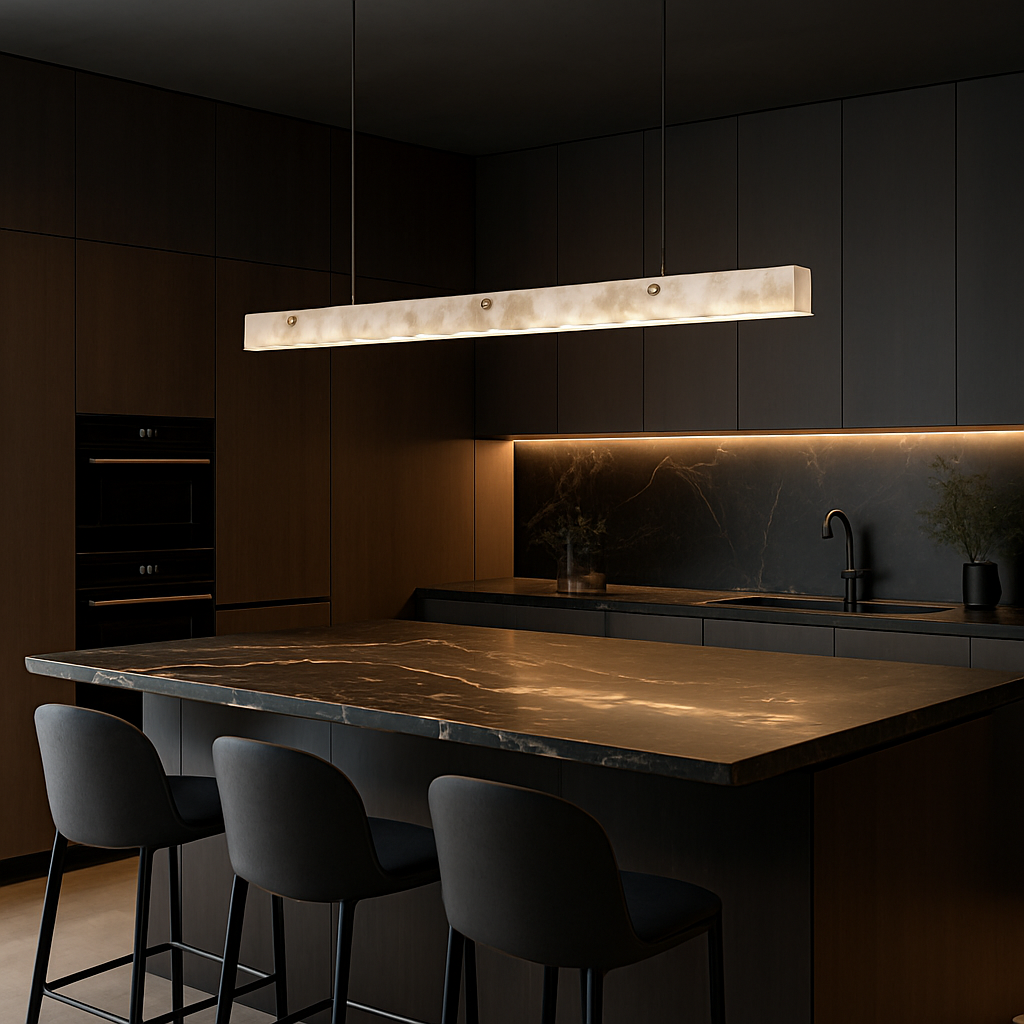 Suspension LED marbre minimaliste