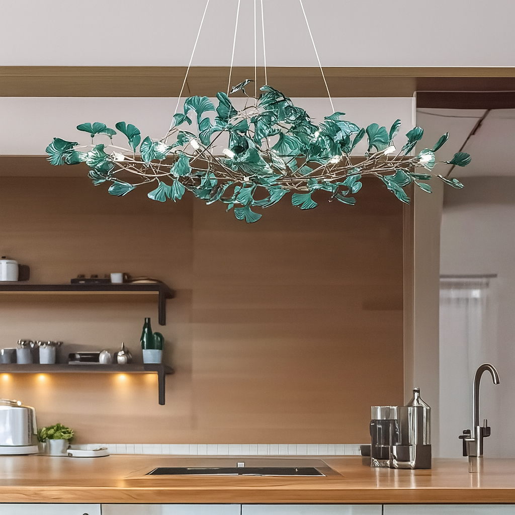 Lustre floral suspendu design luxueux