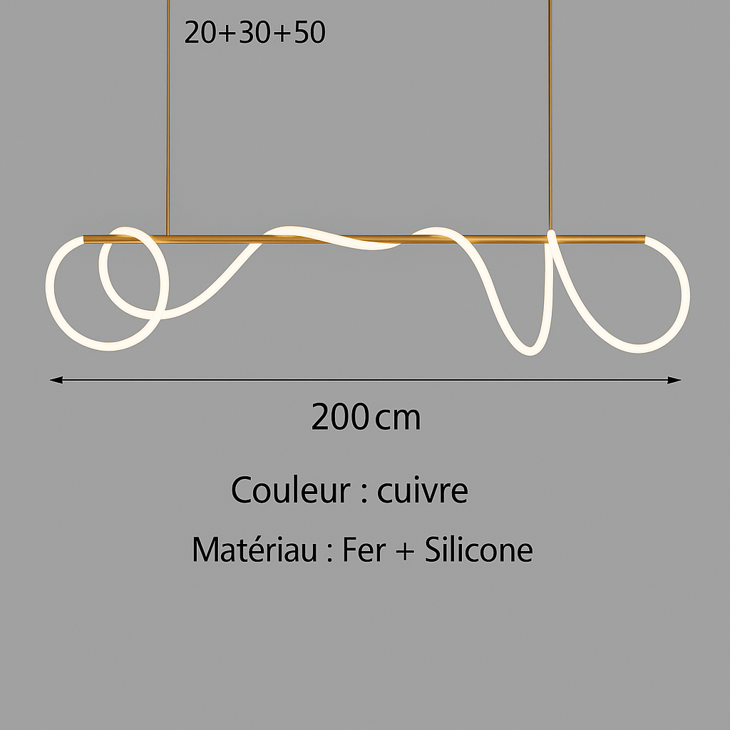 Suspension nordique minimaliste LED