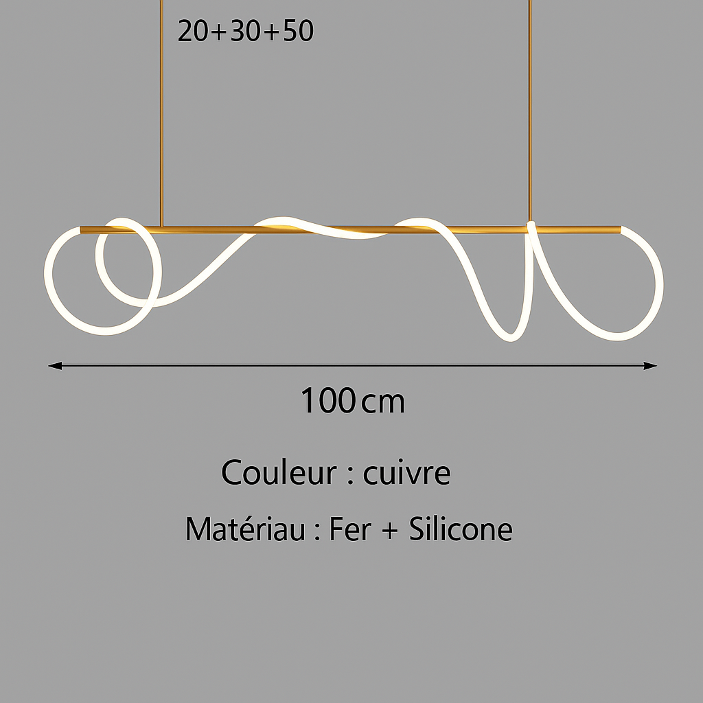Suspension nordique minimaliste LED