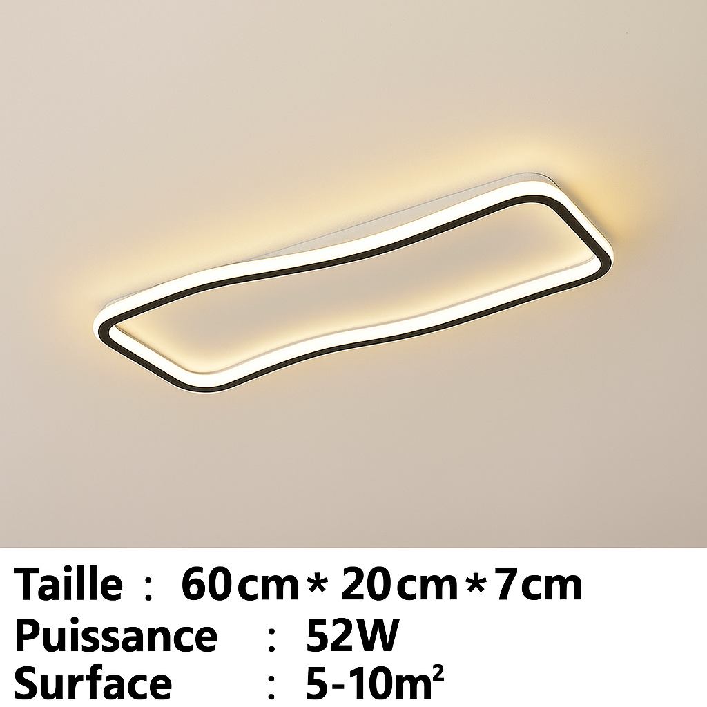 Plafonnier LED moderne ondulé