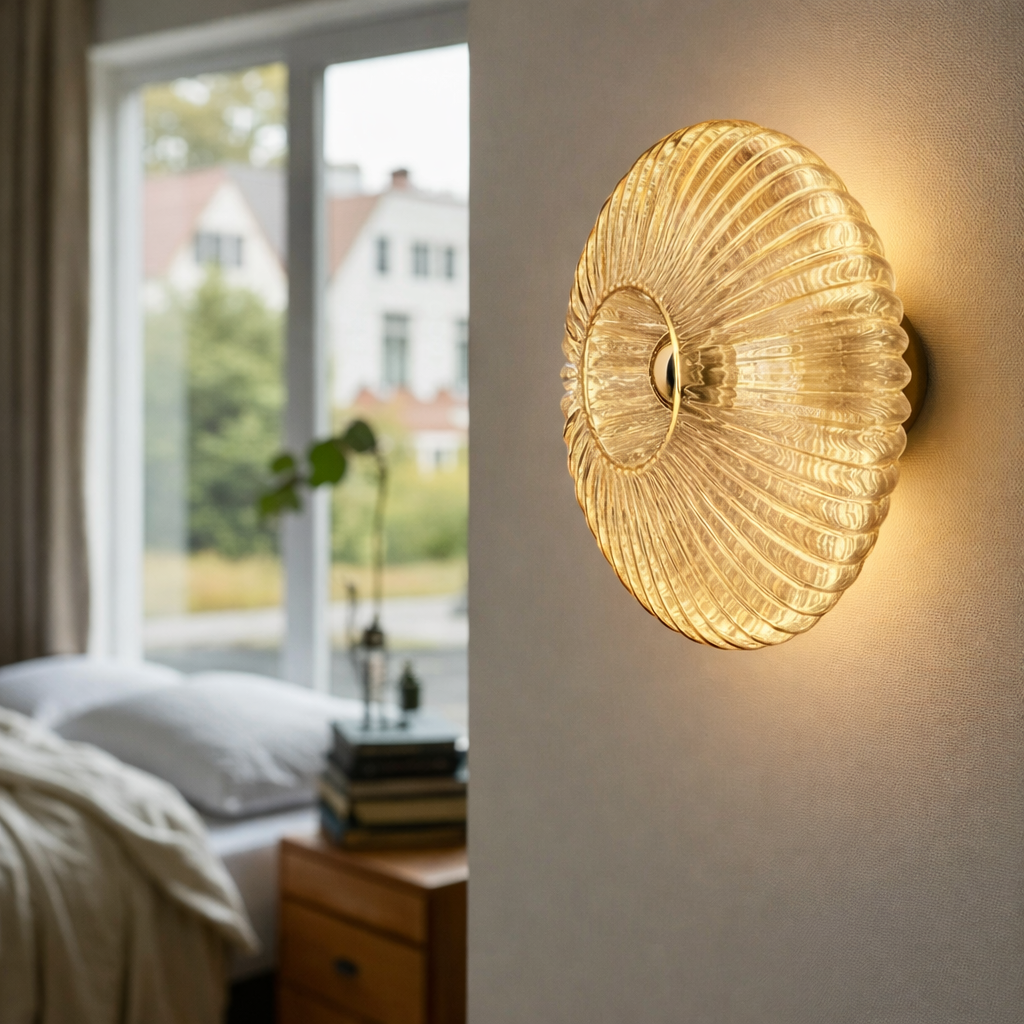 Applique murale LED verre rétro