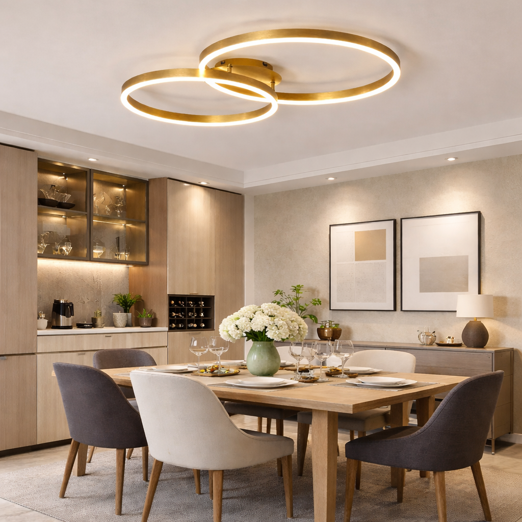 Plafonnier LED Ocho doré