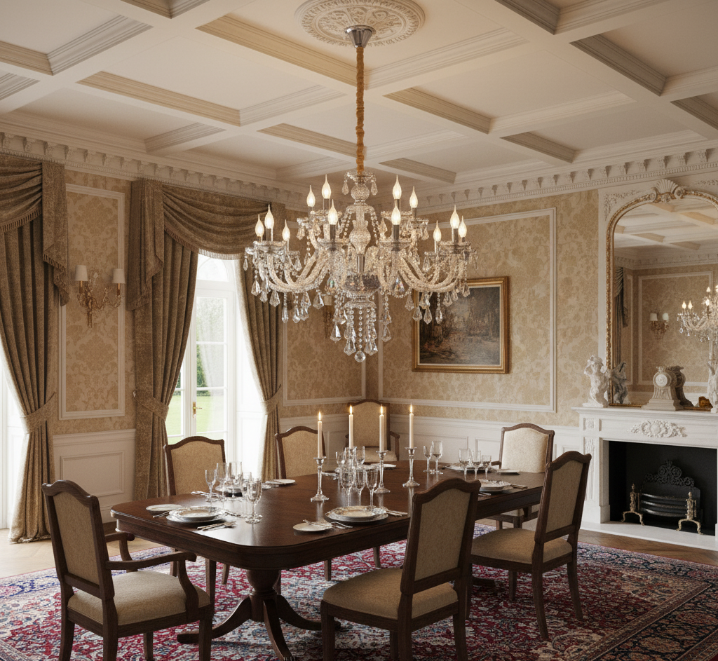 Lustre cristal vintage cognac 15 ampoules